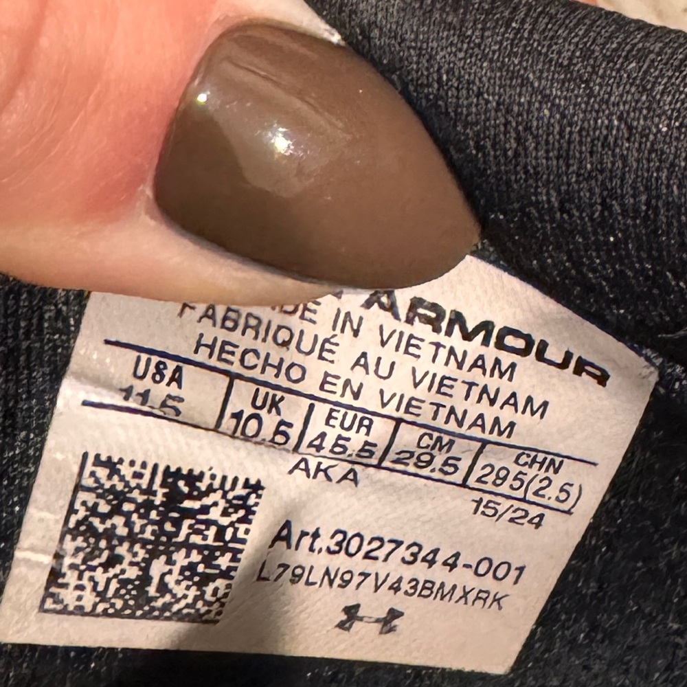 Under Armour x The Rock Training Shoes Black Size 11.5 - Picture 7 of 8